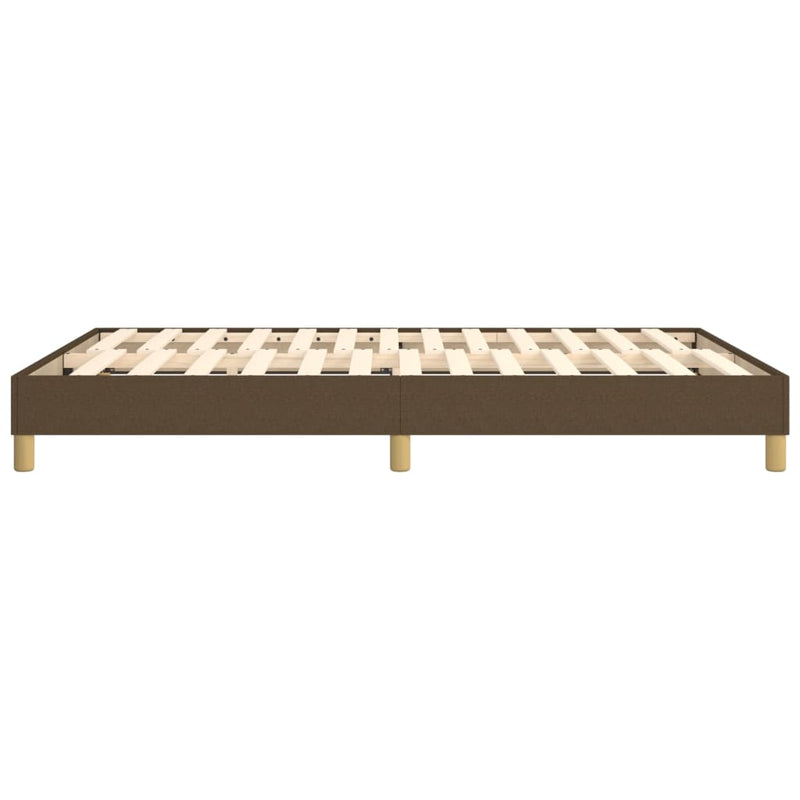 vidaXL sötétbarna szövet ágykeret matrac nélkül 140 x 190 cm