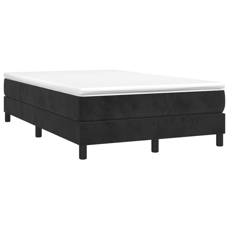 vidaXL fekete bársony ágykeret matrac nélkül 120x200 cm