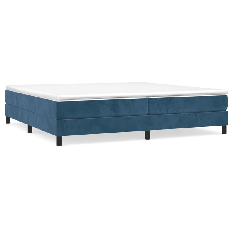 vidaXL sötétkék bársony ágykeret matrac nélkül 200x200 cm