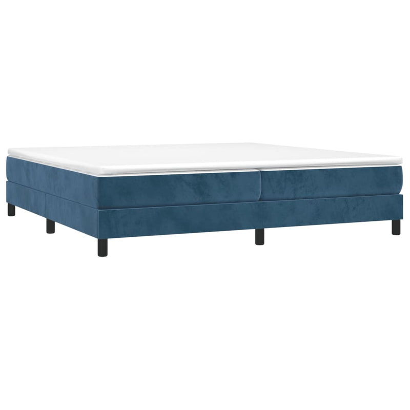 vidaXL sötétkék bársony ágykeret matrac nélkül 200x200 cm