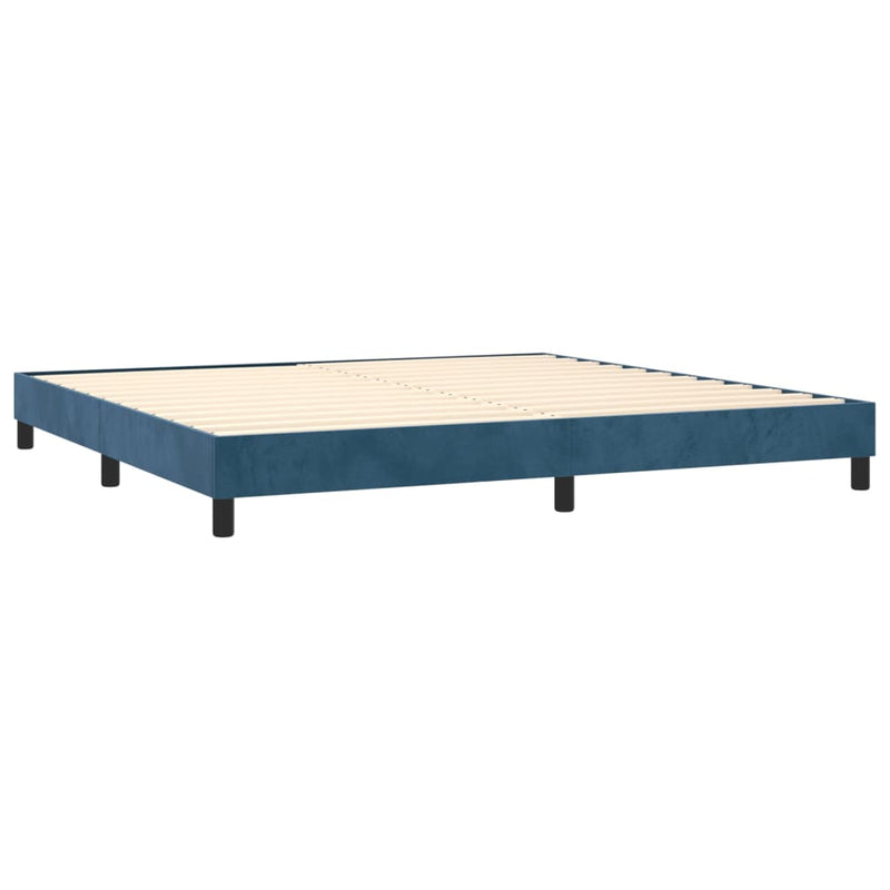 vidaXL sötétkék bársony ágykeret matrac nélkül 200x200 cm
