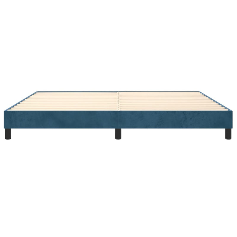 vidaXL sötétkék bársony ágykeret matrac nélkül 200x200 cm