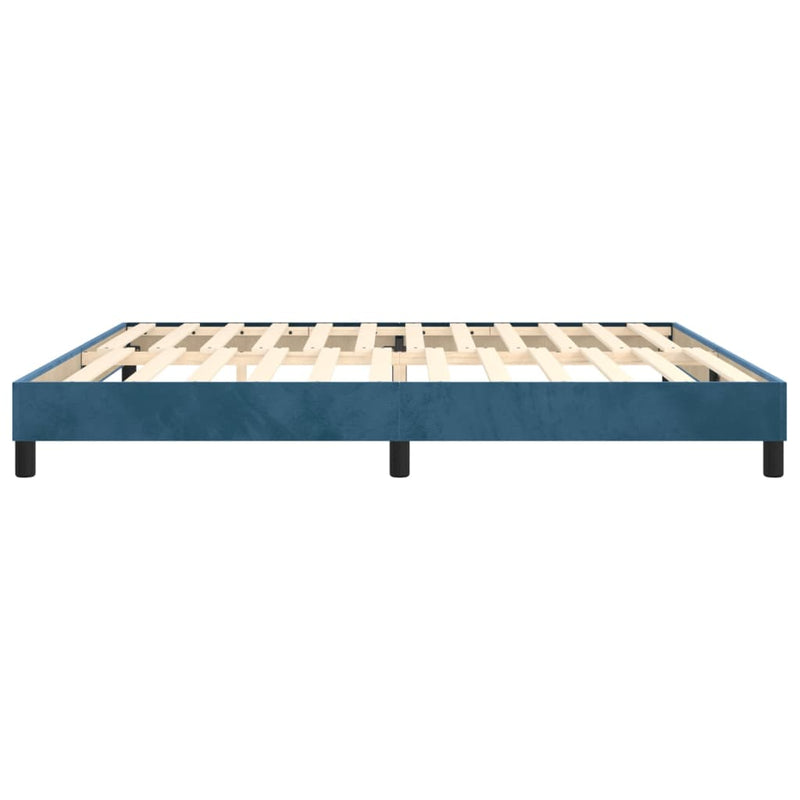 vidaXL sötétkék bársony ágykeret matrac nélkül 200x200 cm