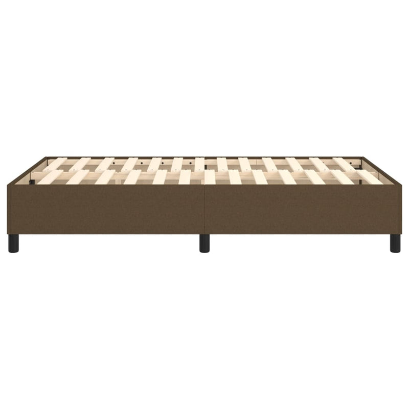 vidaXL sötétbarna szövet ágykeret matrac nélkül 120x200 cm