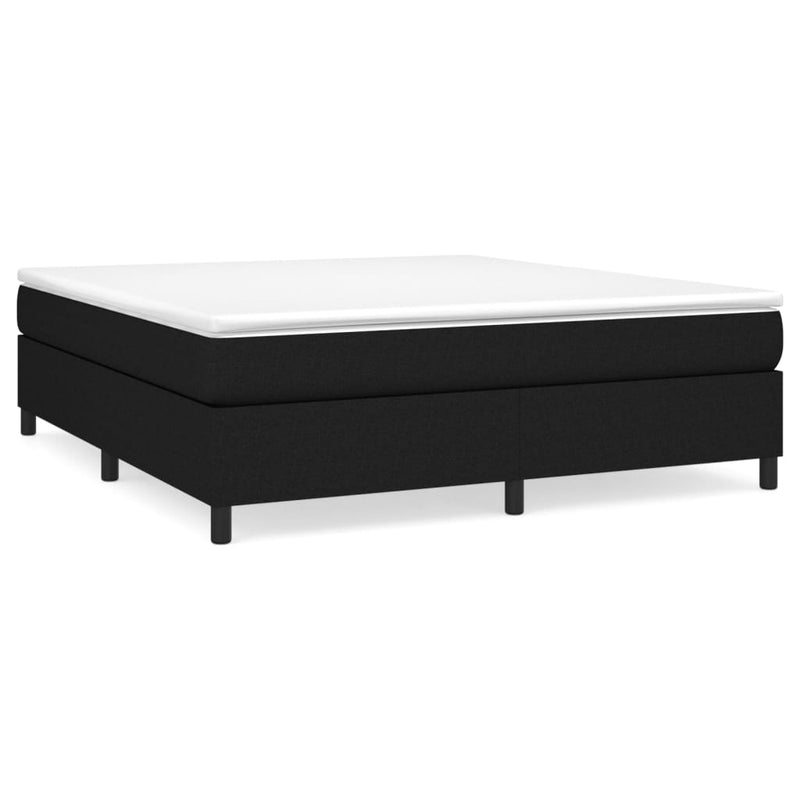 vidaXL fekete szövet ágykeret matrac nélkül 160 x 200 cm