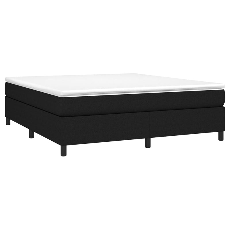vidaXL fekete szövet ágykeret matrac nélkül 160 x 200 cm