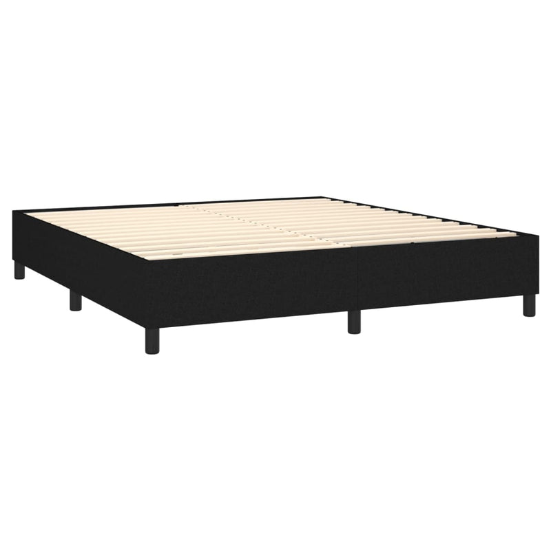vidaXL fekete szövet ágykeret matrac nélkül 160 x 200 cm