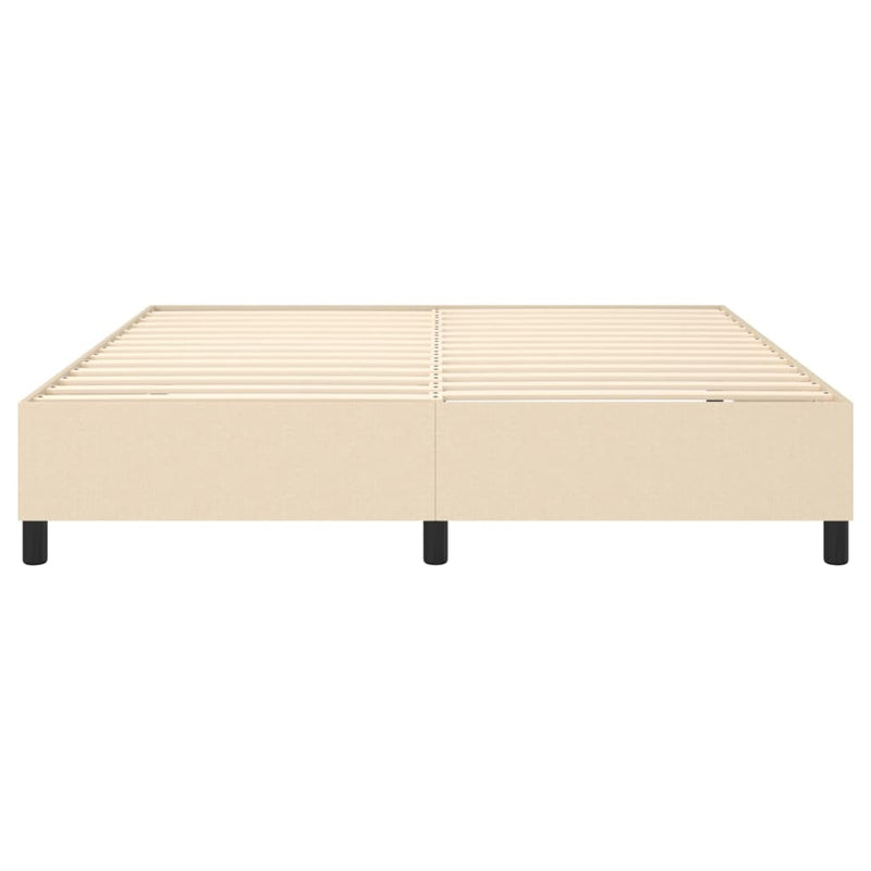 vidaXL krémszínű szövet ágykeret matrac nélkül 160 x 200 cm