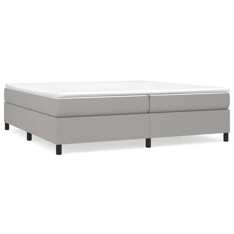 vidaXL világosszürke szövet ágykeret matrac nélkül 200 x 200 cm