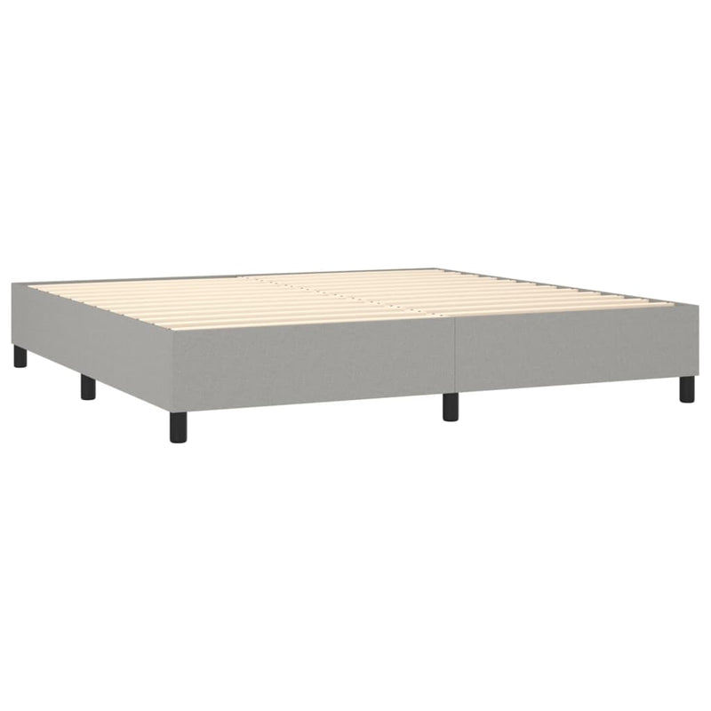 vidaXL világosszürke szövet ágykeret matrac nélkül 200 x 200 cm