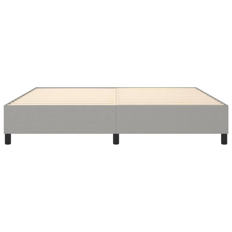 vidaXL világosszürke szövet ágykeret matrac nélkül 200 x 200 cm