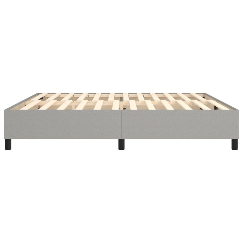 vidaXL világosszürke szövet ágykeret matrac nélkül 200 x 200 cm