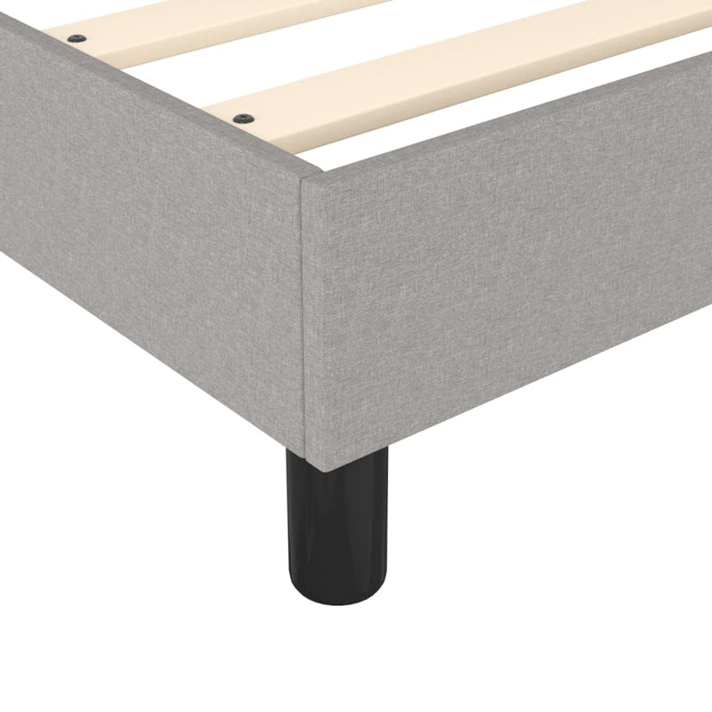 vidaXL világosszürke szövet ágykeret matrac nélkül 200 x 200 cm