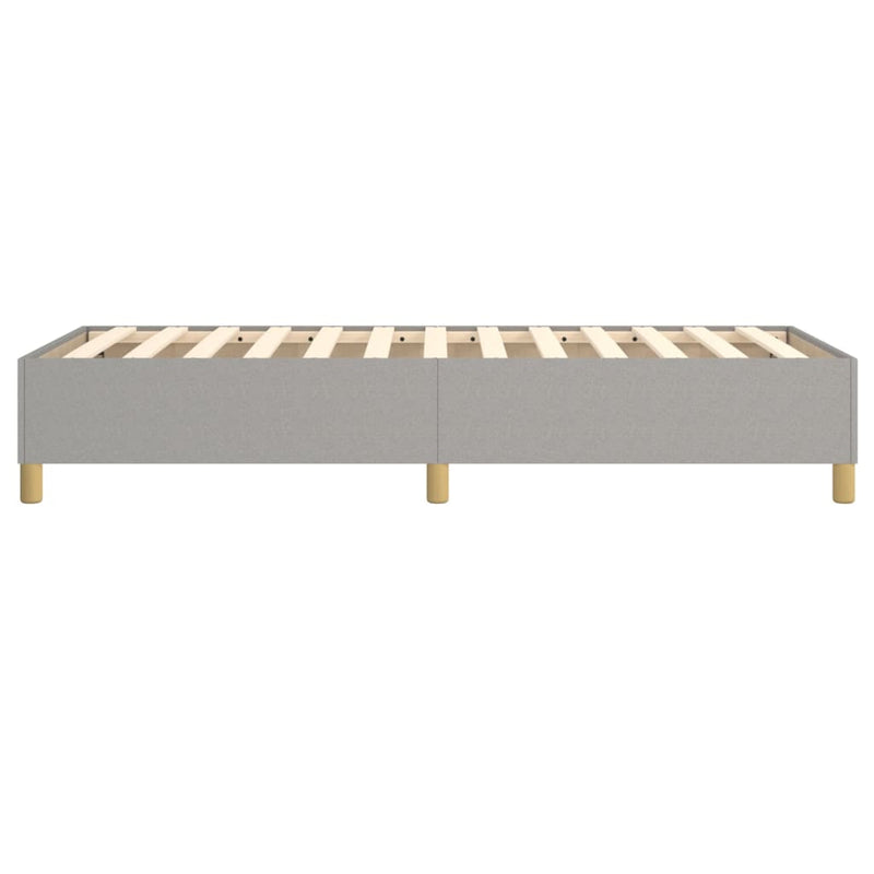 vidaXL világosszürke szövet ágykeret matrac nélkül 90x190 cm