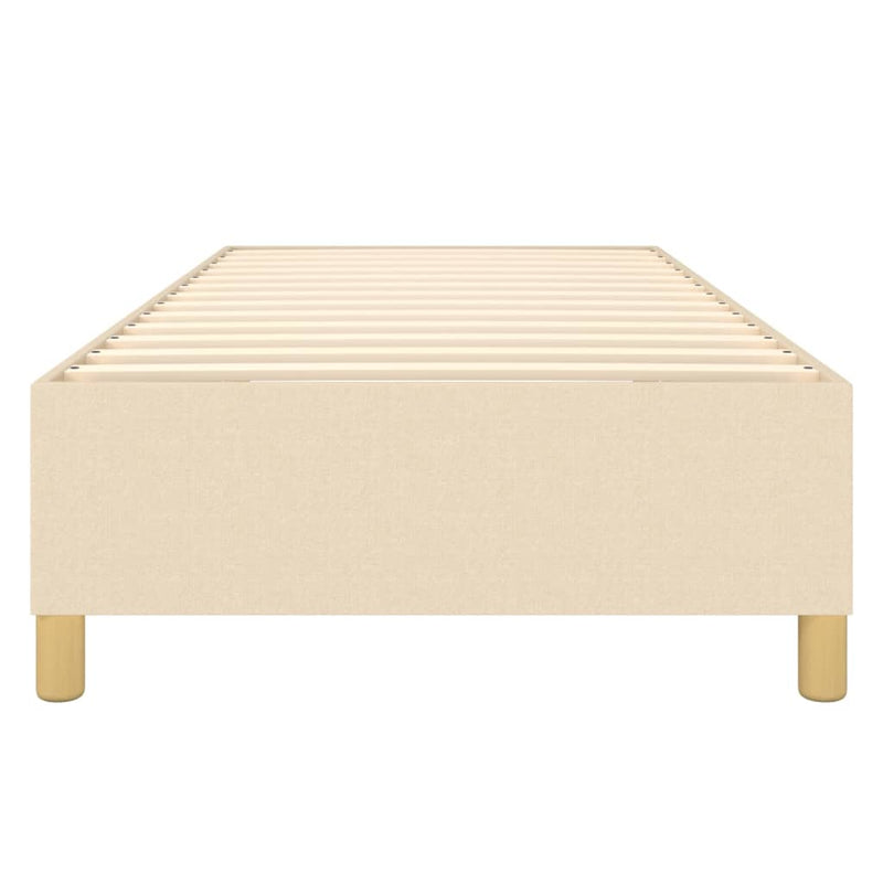 vidaXL krémszínű szövet ágykeret matrac nélkül 100x200 cm