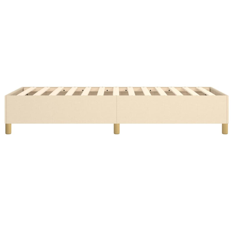 vidaXL krémszínű szövet ágykeret matrac nélkül 100x200 cm
