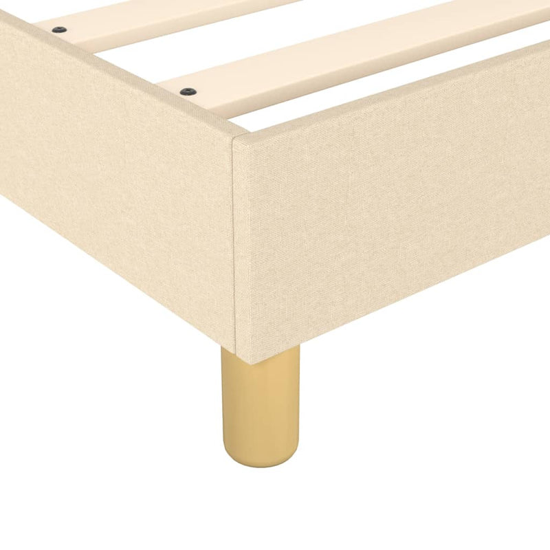 vidaXL krémszínű szövet ágykeret matrac nélkül 100x200 cm