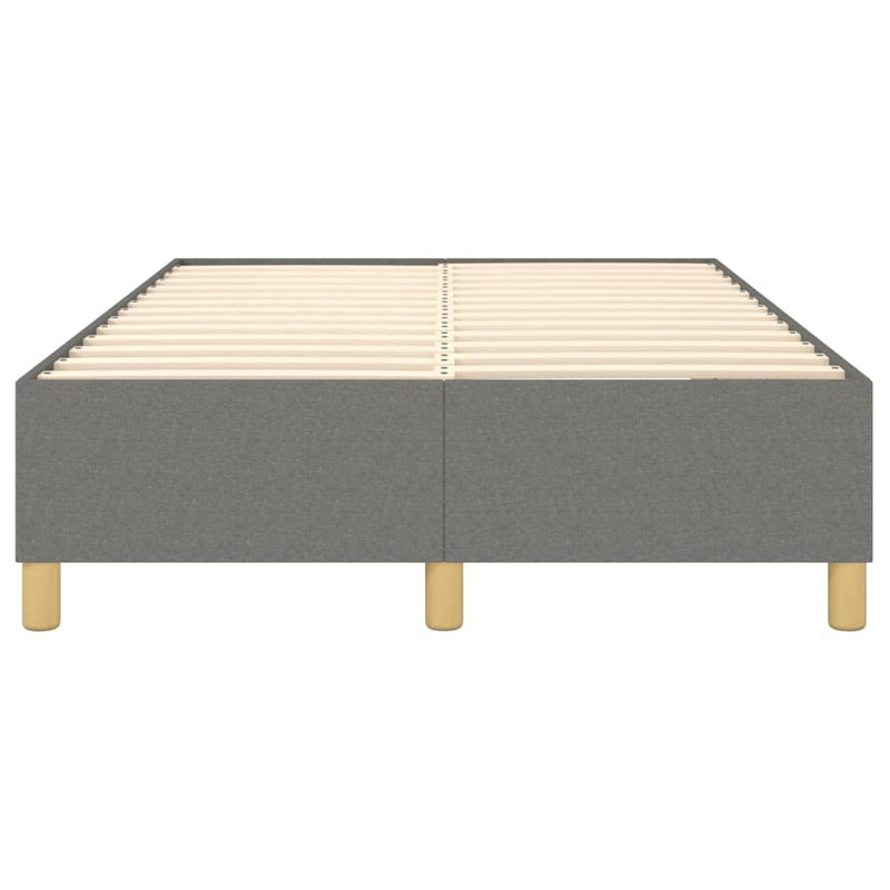 vidaXL sötétszürke szövet ágykeret matrac nélkül 120x200 cm
