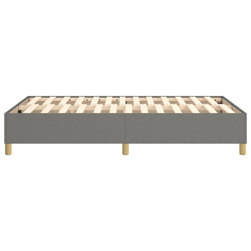 vidaXL sötétszürke szövet ágykeret matrac nélkül 120x200 cm