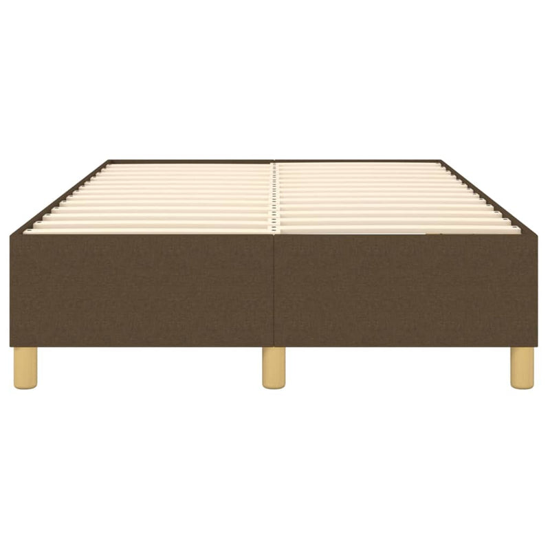 vidaXL sötétbarna szövet ágykeret matrac nélkül 120x200 cm