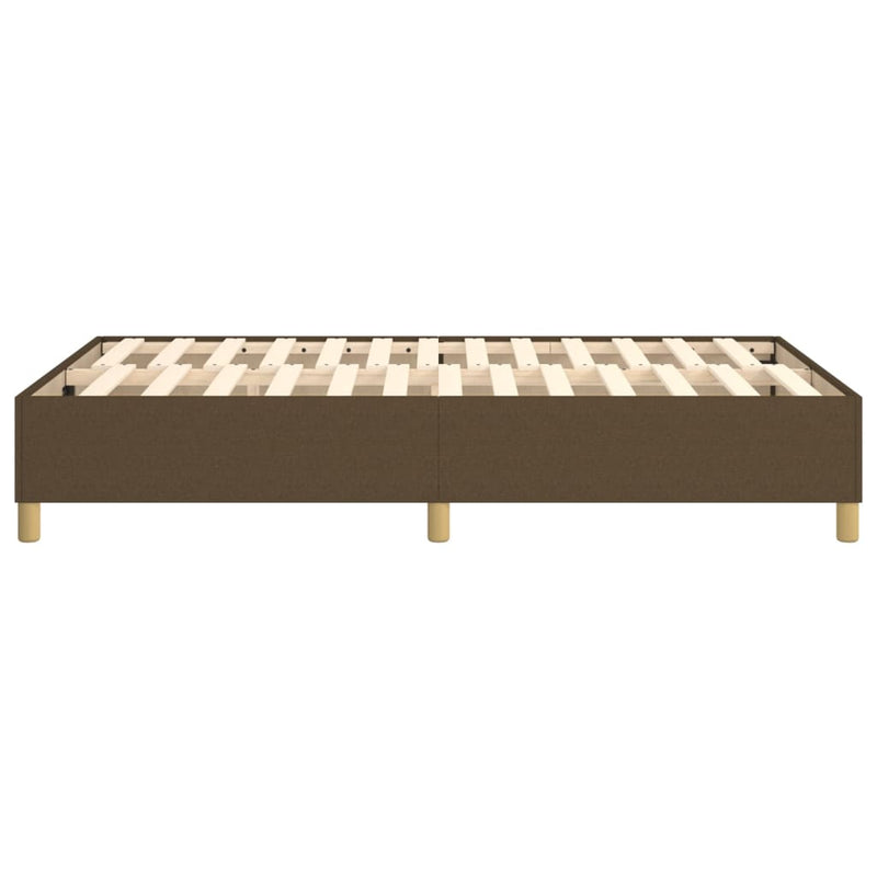 vidaXL sötétbarna szövet ágykeret matrac nélkül 120x200 cm