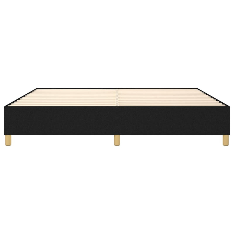 vidaXL fekete szövet ágykeret matrac nélkül 140x200 cm