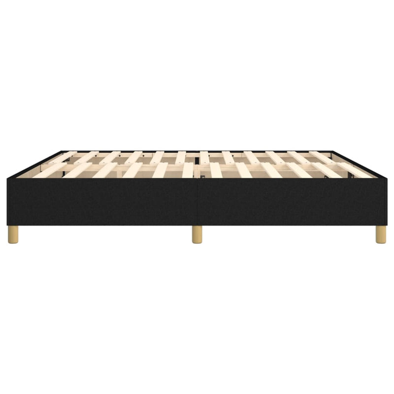 vidaXL fekete szövet ágykeret matrac nélkül 200 x 200 cm