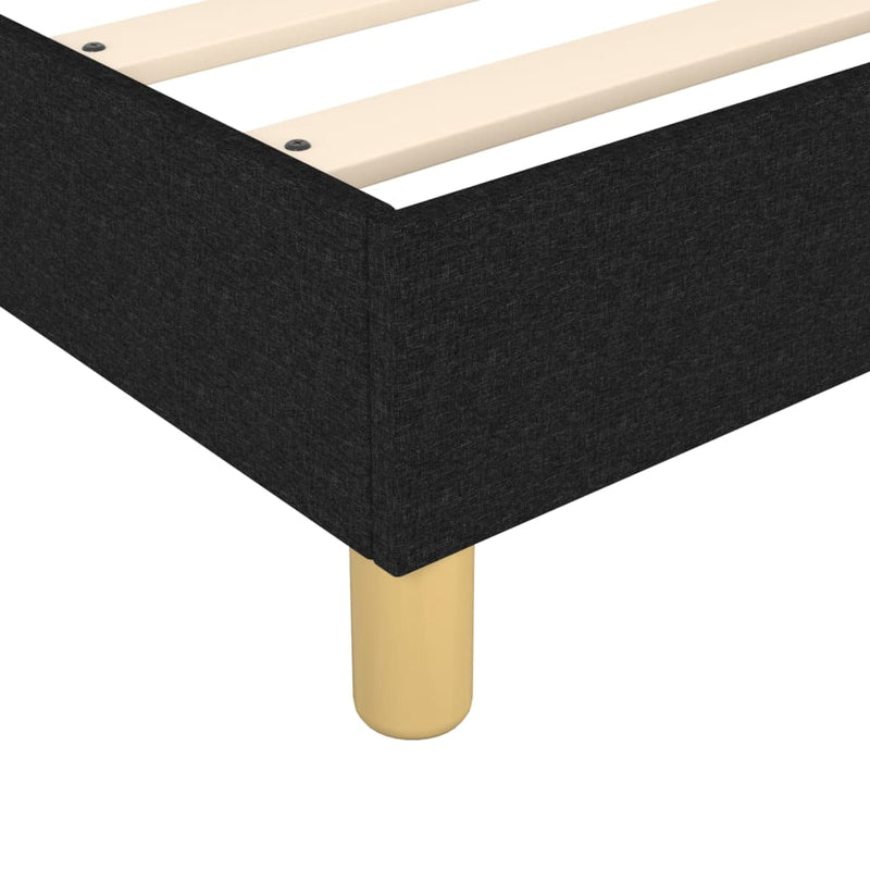 vidaXL fekete szövet ágykeret matrac nélkül 200 x 200 cm