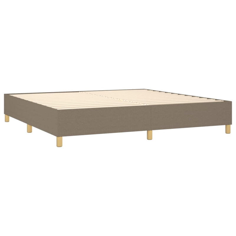 vidaXL tópszínű szövet ágykeret matrac nélkül 200 x 200 cm
