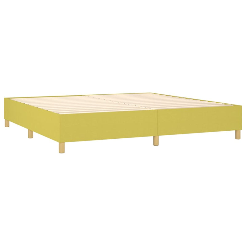 vidaXL zöld szövet ágykeret matrac nélkül 200 x 200 cm
