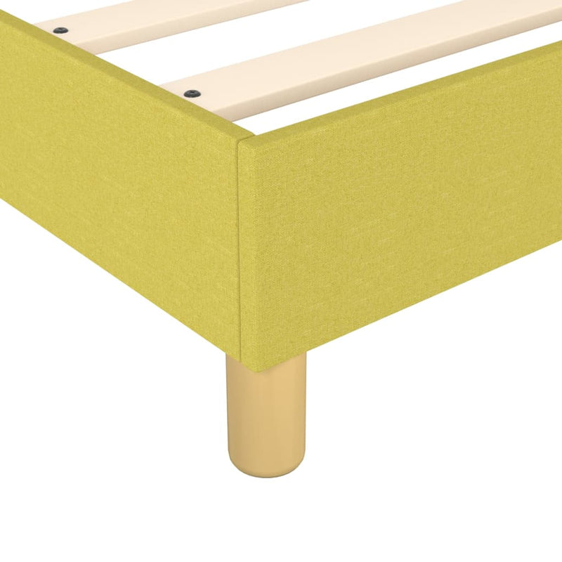 vidaXL zöld szövet ágykeret matrac nélkül 200 x 200 cm