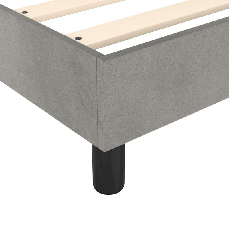 vidaXL világosszürke bársony ágykeret matrac nélkül 100x200 cm