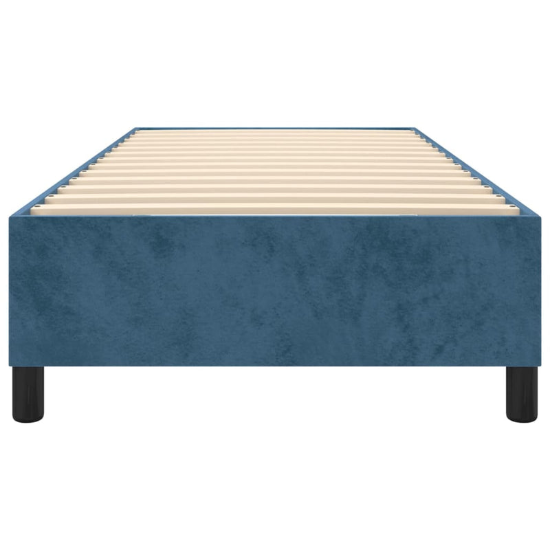 vidaXL sötétkék bársony ágykeret matrac nélkül 100x200 cm
