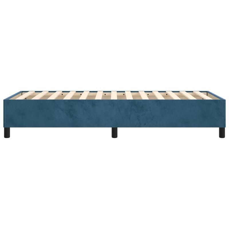 vidaXL sötétkék bársony ágykeret matrac nélkül 100x200 cm