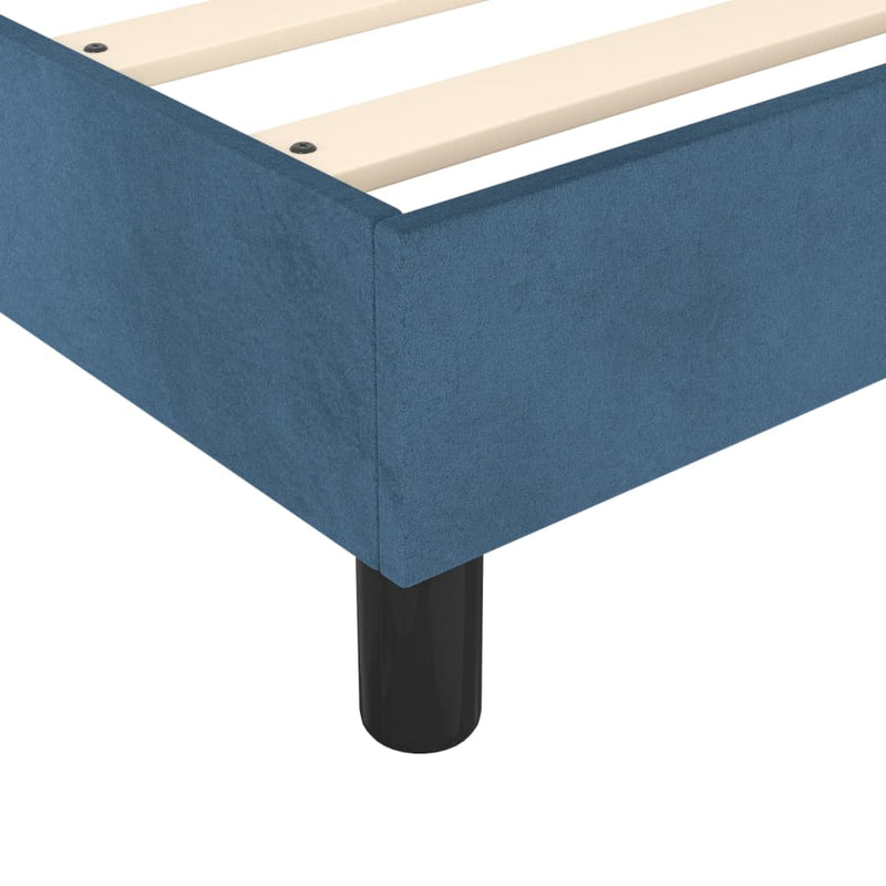 vidaXL sötétkék bársony ágykeret matrac nélkül 100x200 cm