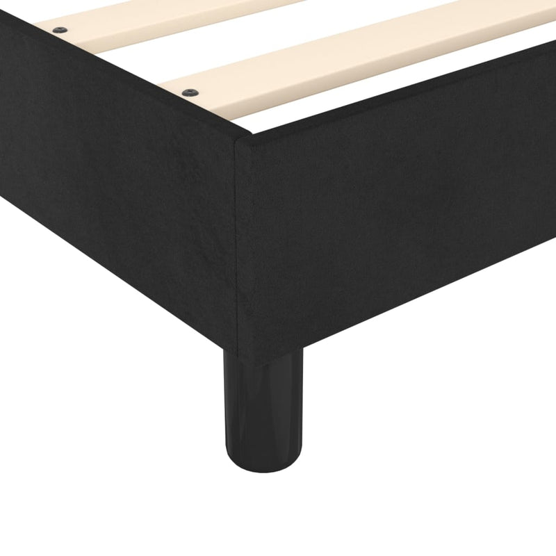 vidaXL fekete bársony ágykeret matrac nélkül 200 x 200 cm