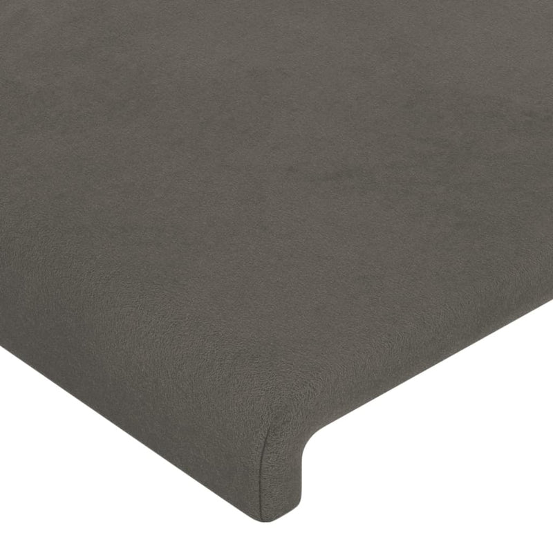 vidaXL 2 db sötétszürke bársony fejtámla 100x5x78/88 cm