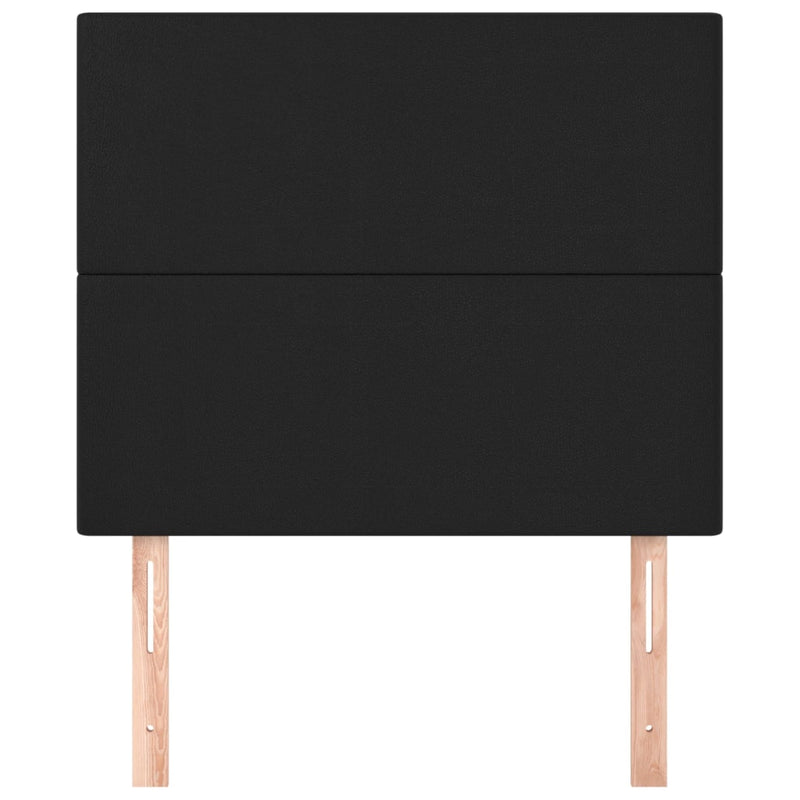 vidaXL 2 db fekete műbőr fejtámla 90x5x78/88 cm
