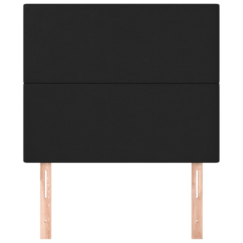 vidaXL 2 db fekete műbőr fejtámla 100x5x78/88 cm