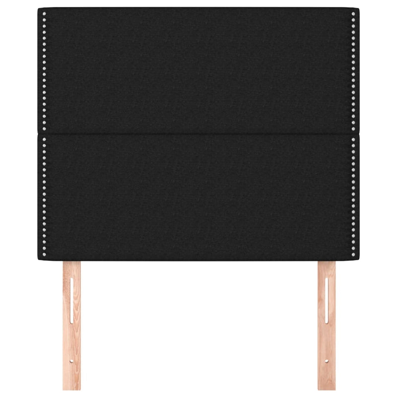 vidaXL 2 db fekete szövet fejtámla 80 x 5 x 78/88 cm