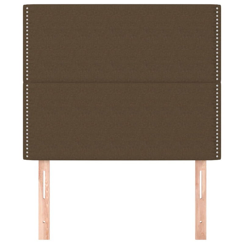 vidaXL 2 db sötétbarna szövet fejtámla 80 x 5 x 78/88 cm