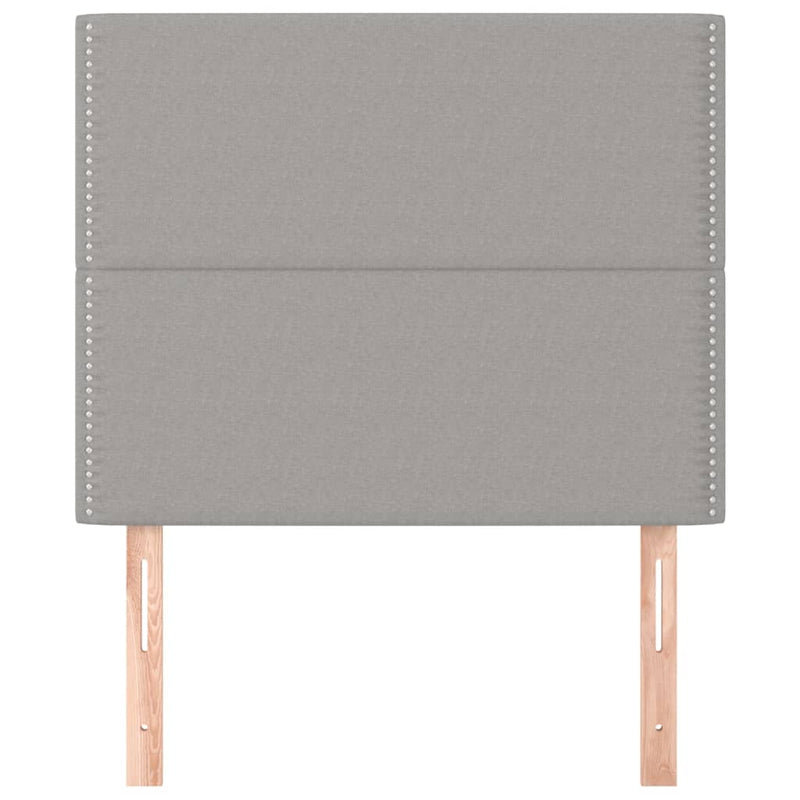 vidaXL 2 db világosszürke szövet fejtámla 100x5x78/88 cm