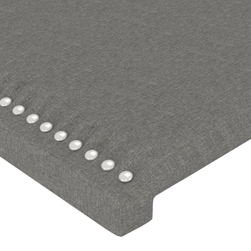 vidaXL 2 db sötétszürke szövet fejtámla 100x5x78/88 cm