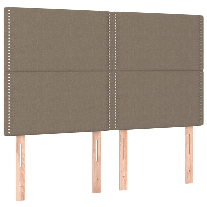 vidaXL 4 db tópszínű szövet fejtámla 72 x 5 x 78/88 cm