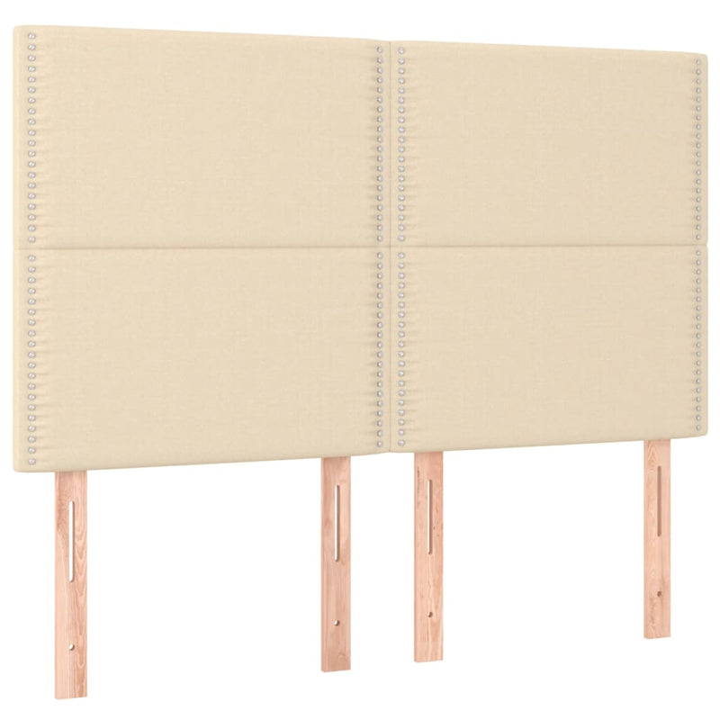 vidaXL 4 db krémszínű szövet fejtámla 72 x 5 x 78/88 cm