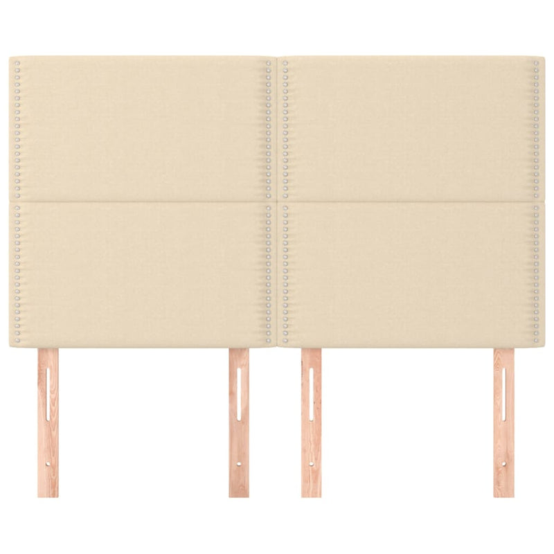 vidaXL 4 db krémszínű szövet fejtámla 72 x 5 x 78/88 cm
