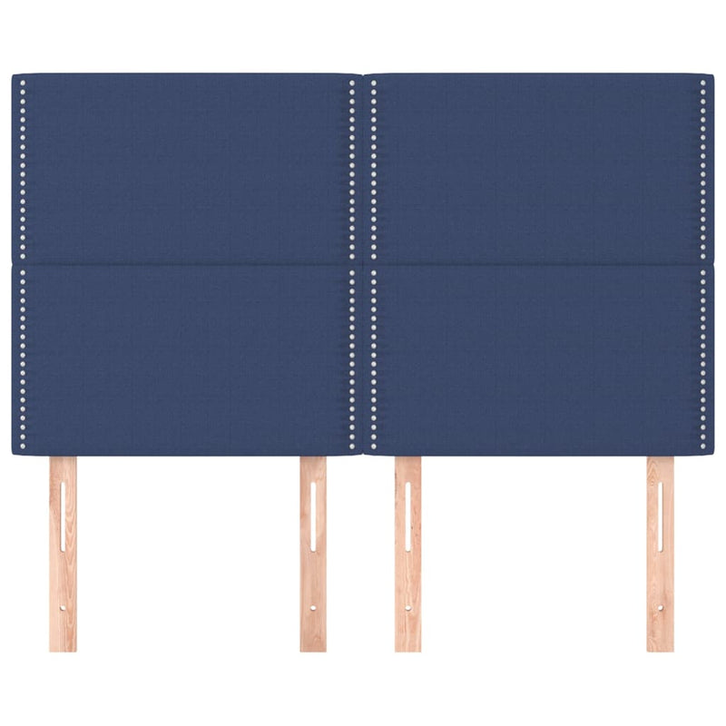 vidaXL 4 db kék szövet fejtámla 72 x 5 x 78/88 cm
