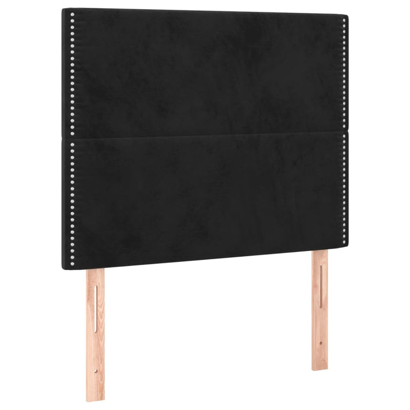 vidaXL 2 db fekete bársony fejtámla 100x5x78/88 cm