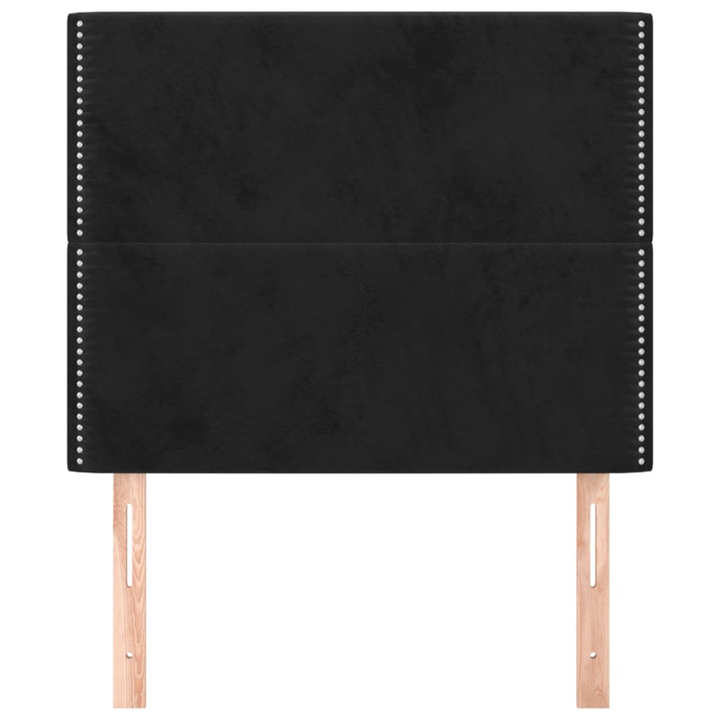 vidaXL 2 db fekete bársony fejtámla 100x5x78/88 cm
