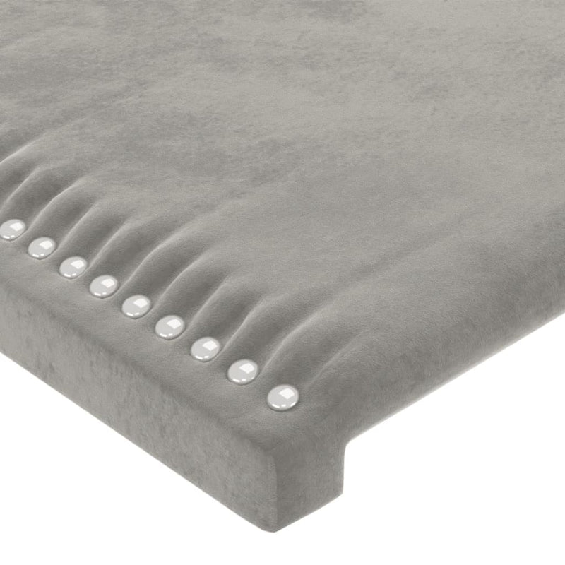 vidaXL 4 db világosszürke bársony fejtámla 72 x 5 x 78/88 cm